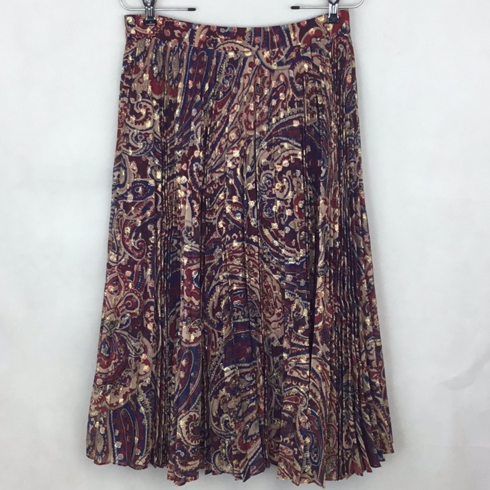 HAUTE HIPPIE Sunburst Metallic Print Skirt - Picture 3 of 12